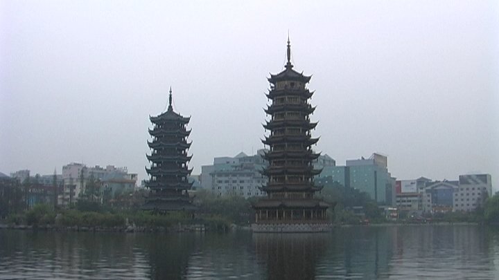 Shan lake with Pagodas